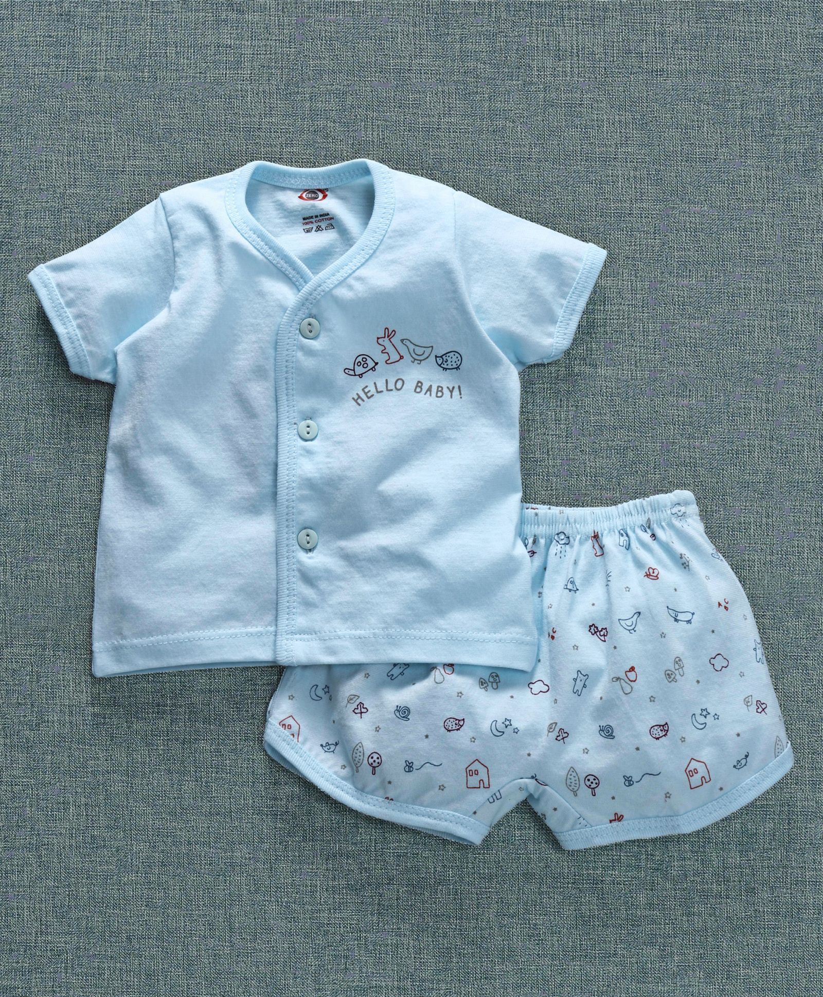 Nightwear Sleeves Vest and Shorts for Baby Boys Girls